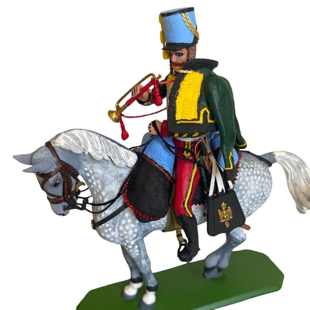 Miniature French Hussar Mini Figure Soldier Trumpet Napoleonic Wars Era Figurine